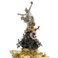 Wilhelm Widemann (Schwäbisch Gmünd 1856–1915 Charlottenburg), Tafelaufsatz ›Triton mit Meeresnymphe‹, Frankfurt a. M., um 1890. © Museum im Prediger, Schwäbisch Gmünd, Foto: Jens Bruchhaus