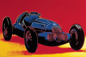 Andy Warhol (1928–1987), Mercedes-Benz Formel-Rennwagen W 125 (1937), 1986, Siebdruck, Acryl auf Leinwand, 102 x 152,5 cm, erworben 1987. © Mercedes-Benz Art Collection, Stuttgart/Berlin.