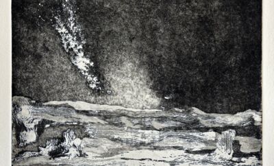 Peter Lang, Stjörnusstigi Í Alheiminum, 2019 Island, Aquatinta, Pinselätzung, 9/15. © artist