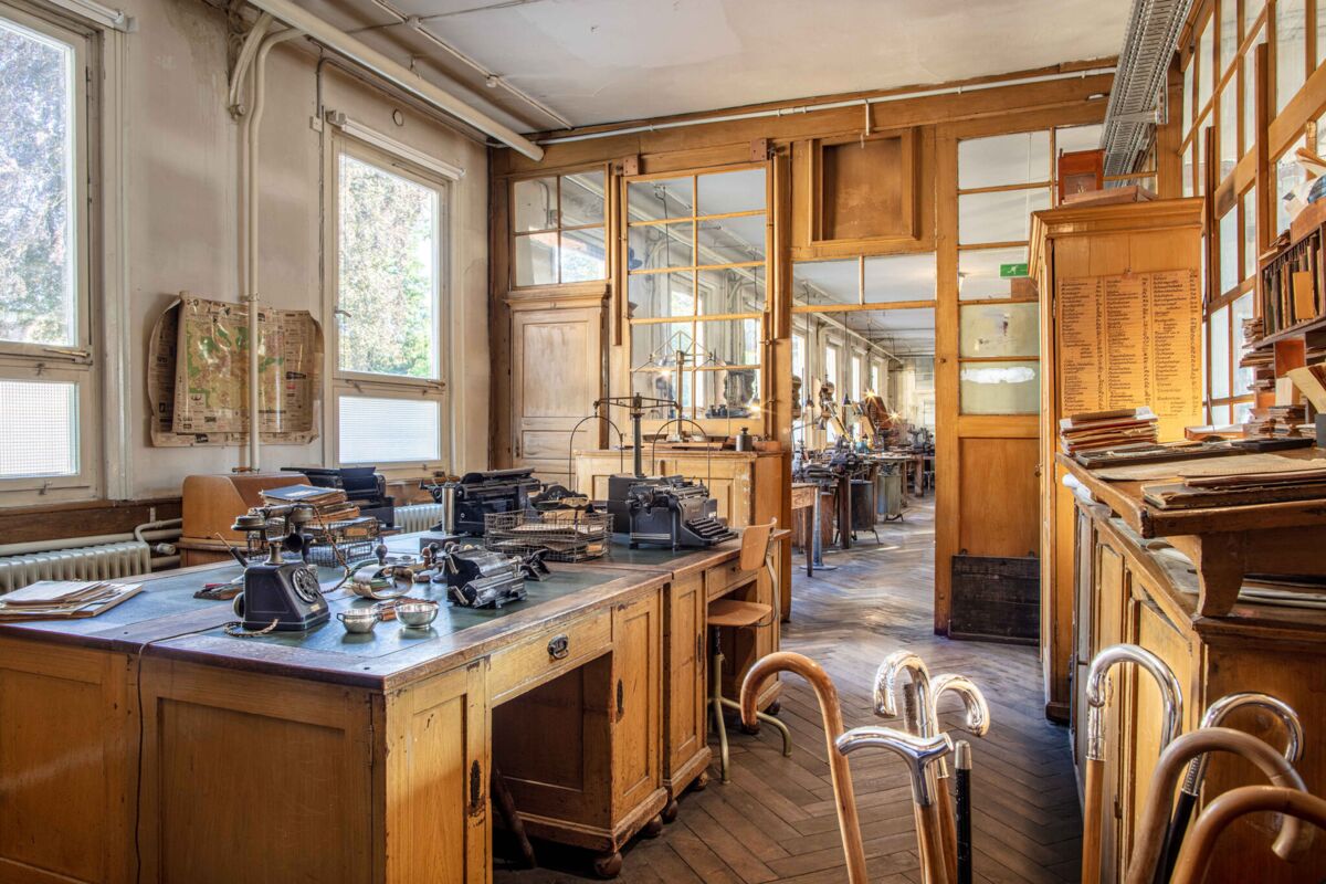 OTT-PAUSERSCHE FABRIK, Comptoir (Büro eines Firmenchefs). © Museum im Prediger Schwäbisch Gmünd, Foto: Elias Blumenzwerg.