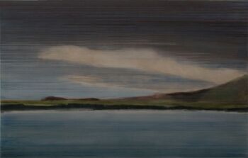 Peter Lang, Landsýn, Island 2012, Öl auf Leinwand, 120 × 190 cm. © Künstler